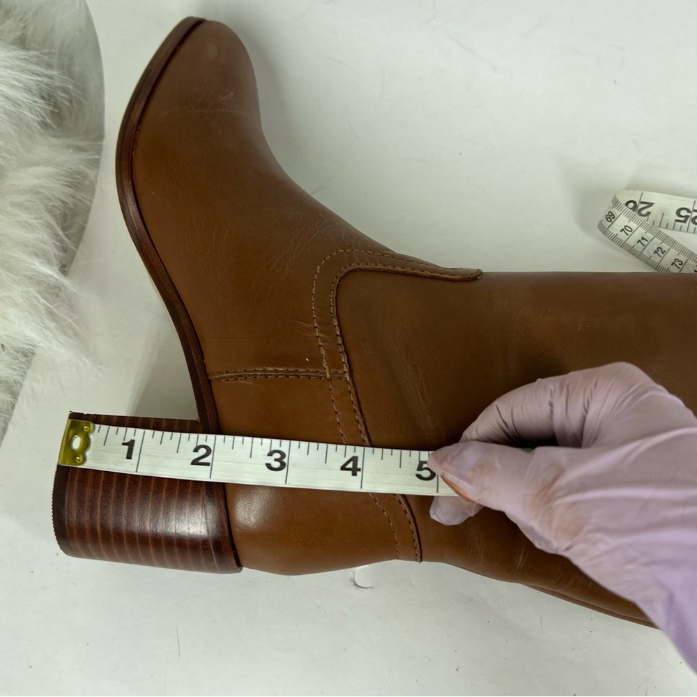Lauren Ralph Lauren Women's Carla Tall Dress Boots Deep Saddle Tan Size 6.5B - Picture 14 of 16